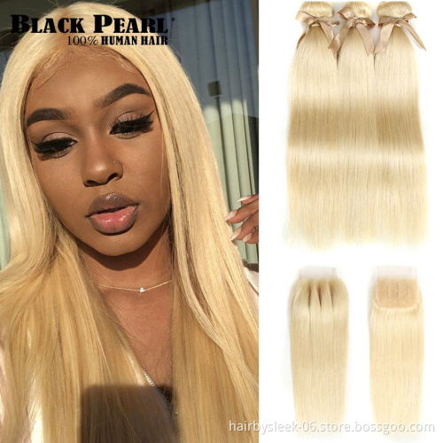 Rebecca 15A Top Best Quality 613 Blonde Straight Weave Raw 100% hair virgin human hair bundles Human Hair Extension Vendors